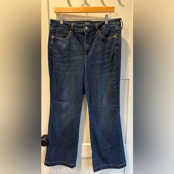 NYDJ Julia flare high rise dark wash jeans women size 12 - Picture 2 of 12